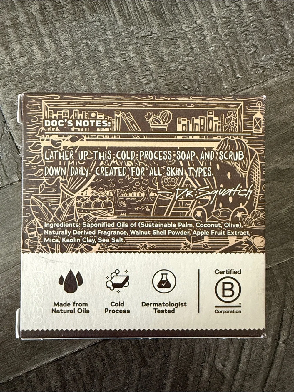 Dr. Squatch Flannel Forest Men's Natural Soap - Exfoliating Light Grit